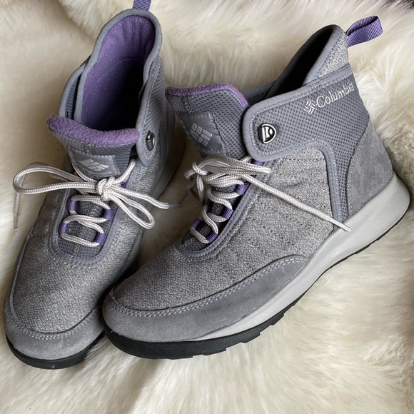 Columbia Shoes - COLUMBIA WOMEN HIKING BOOTS SIZE 6.5  SIPER CUTE GRAY & PURPLE